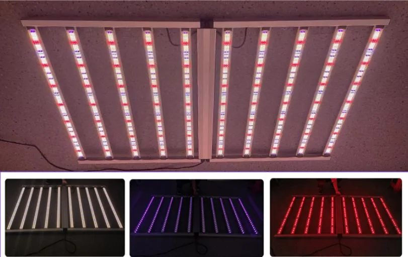 New Foldable Knob Dimmer LED Grow Light Waterproof Hydroponic Samsung Lm301 6bars Full Spectrum LED Grow Lighting