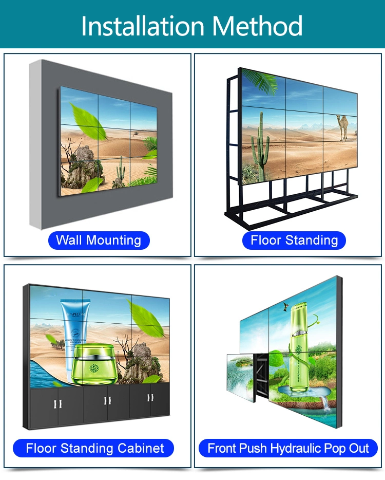 Manufacturers 55 Inch 3X3 Seamless LCD Videowall Video Wall Controller