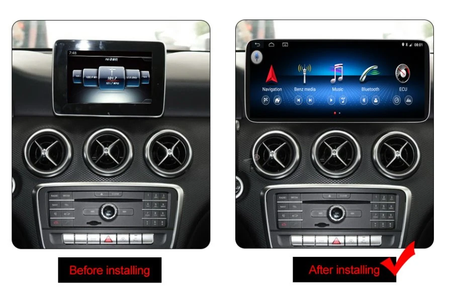 64GB Android Car Multimedia Player for Mercedes Benz W176 X117 X156 W463 2013-2018 Google WiFi 4G SIM Bt IPS Screen GPS Navi Carplay