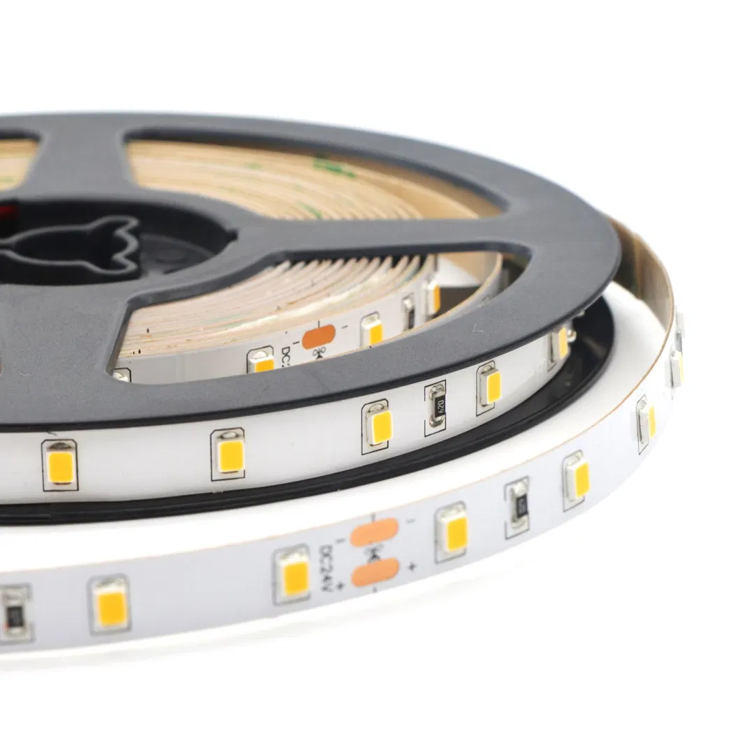 Extreme Reliability 60LEDs/M 4.8W/M DC 12V IP20 2835 Double Side PCB Cuttable LED Light Strip Can Be Suitable for Dining Rooms, TV Background Ect