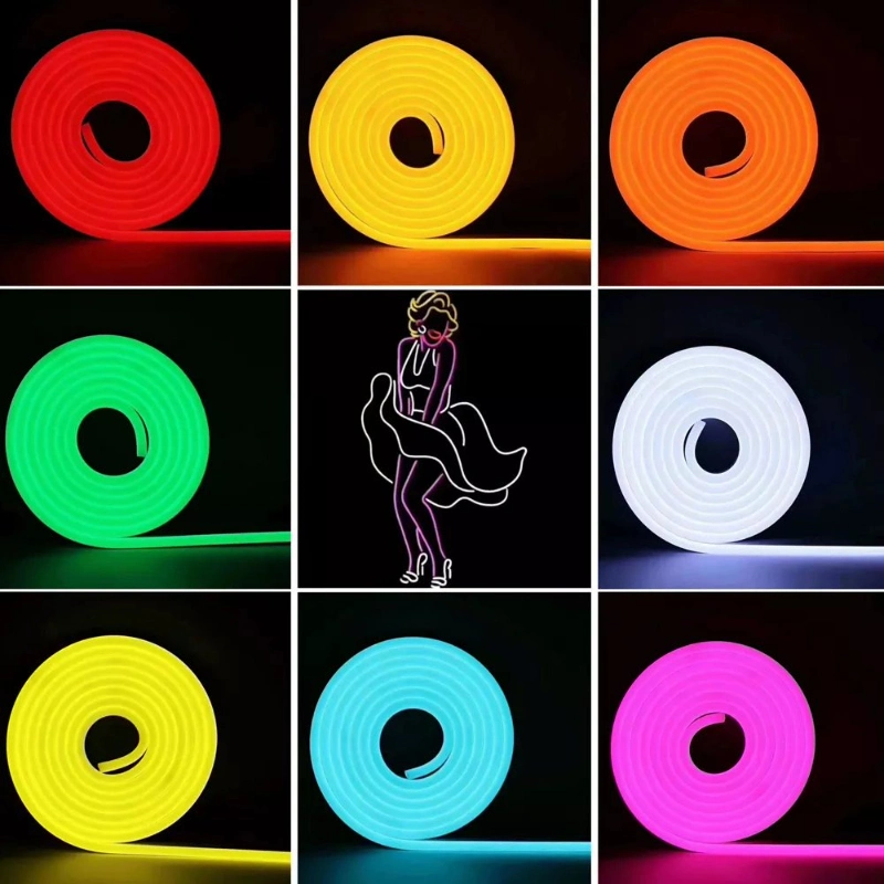 Custom Factory Price Shenzhen LED Light Strips LED Neon Flex Indoor Decoration LED Lighting RGB Waterproof LED Tube Strip Neon Rope Flex LED Strip Light