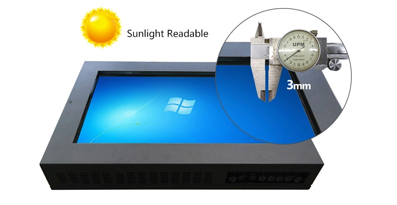 32 Inch Wall Mount LCD Display 1920*1080 1000nits Brightness Outdoor LCD Monitor From Shenzhen