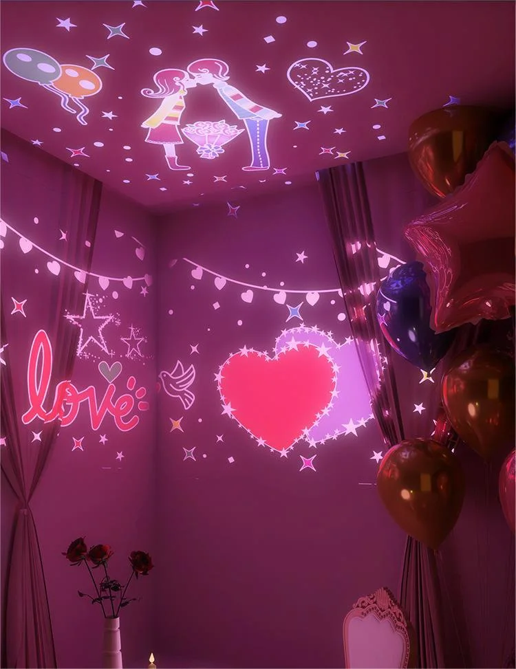 Romantic Cute Rabbit Deer Dreamy Rotating Projector Charging Bedroom Ambient Light