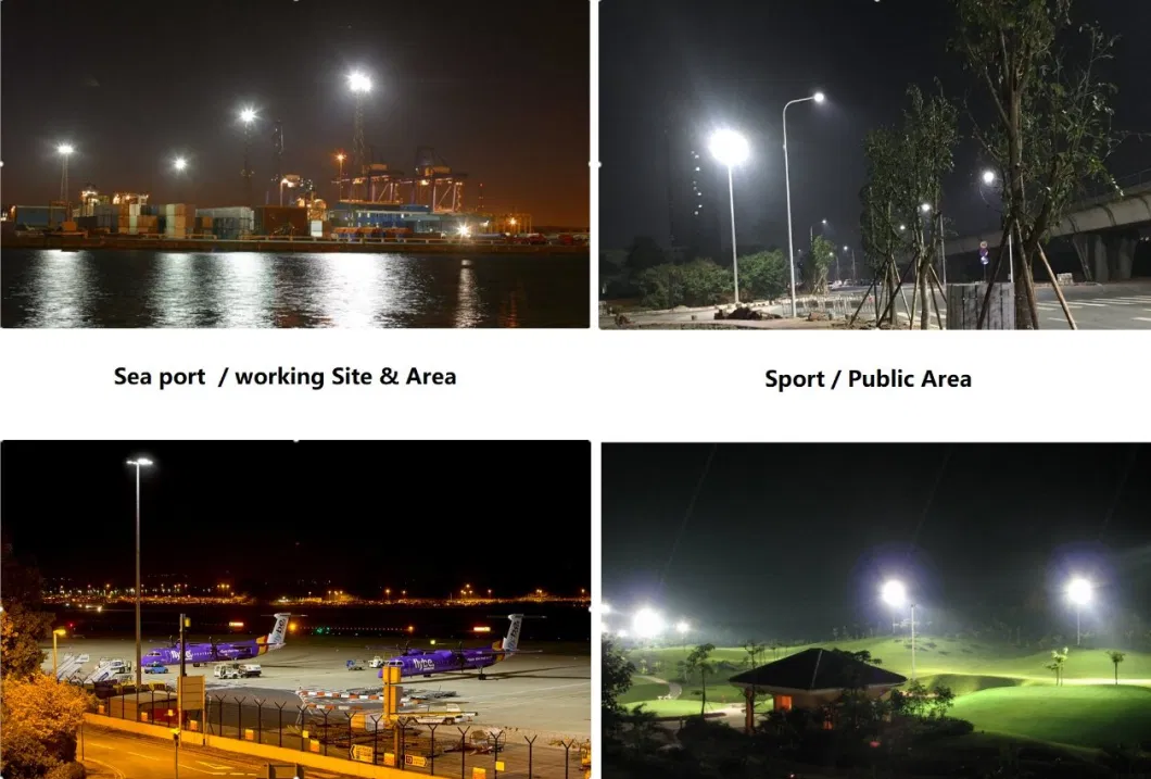 High Mast Light 800W 1000W, LED Sport Floodlight, 120-277VAC, 5700K, Marine Lighting