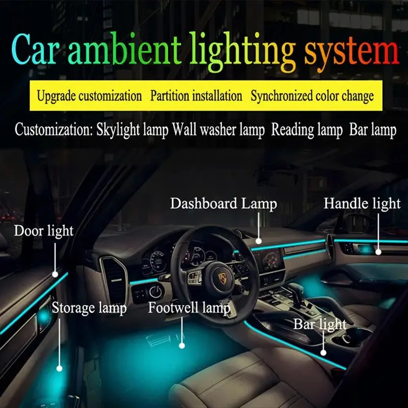 Custom Auto Interior Atmosphere LED Lighting System Car Inside Ambient Light for Universial Car