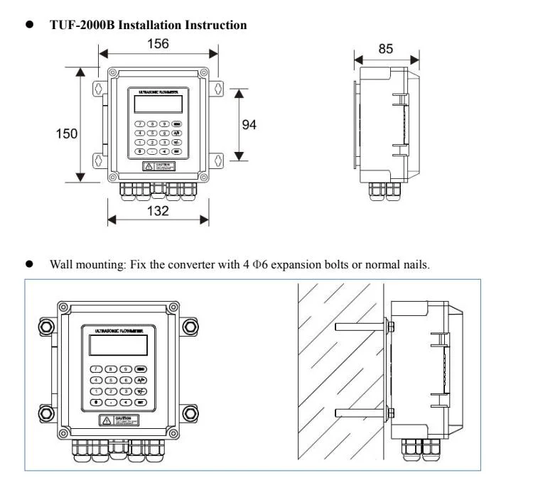 High Accuracy Precise Digital Display Power Supply 220V Flow Meter China Made Ultrasonic Flowmeter