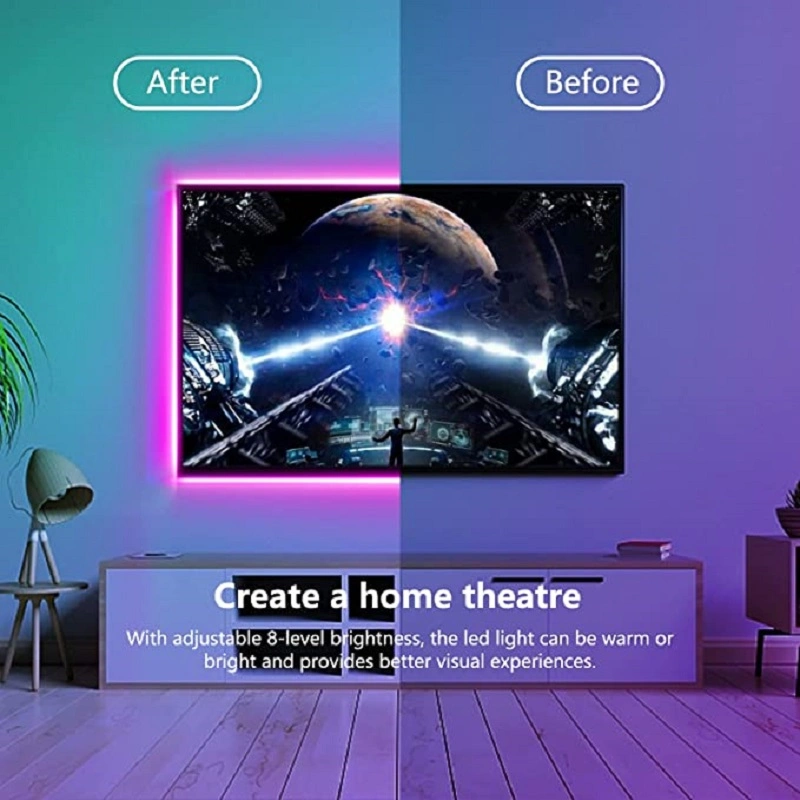 SMD5050 LED Ice Lights TV Desktop Screen Backlight LED Strip Light Color Change Bedroom Decoration DC5V 1m 2m 3m 4m 5m Luces Ledlights