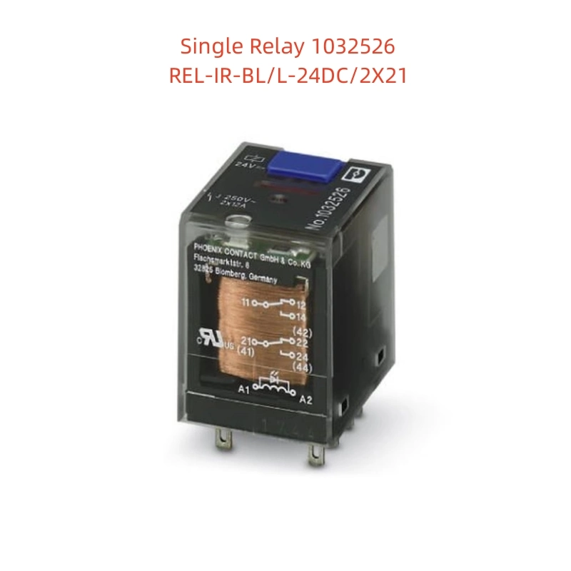 Phenix Single Relay1032526 Plug-in Industrial Relay with Power Contacts