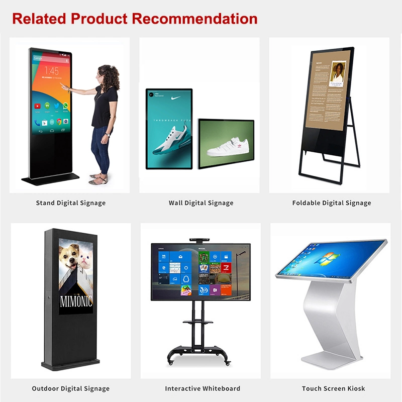 43 49 55 65 Inch Totem Touch Screen Digital Signage LCD Playing Equipment Kiosk Display Indoor Screen Advertising Kiosk Player