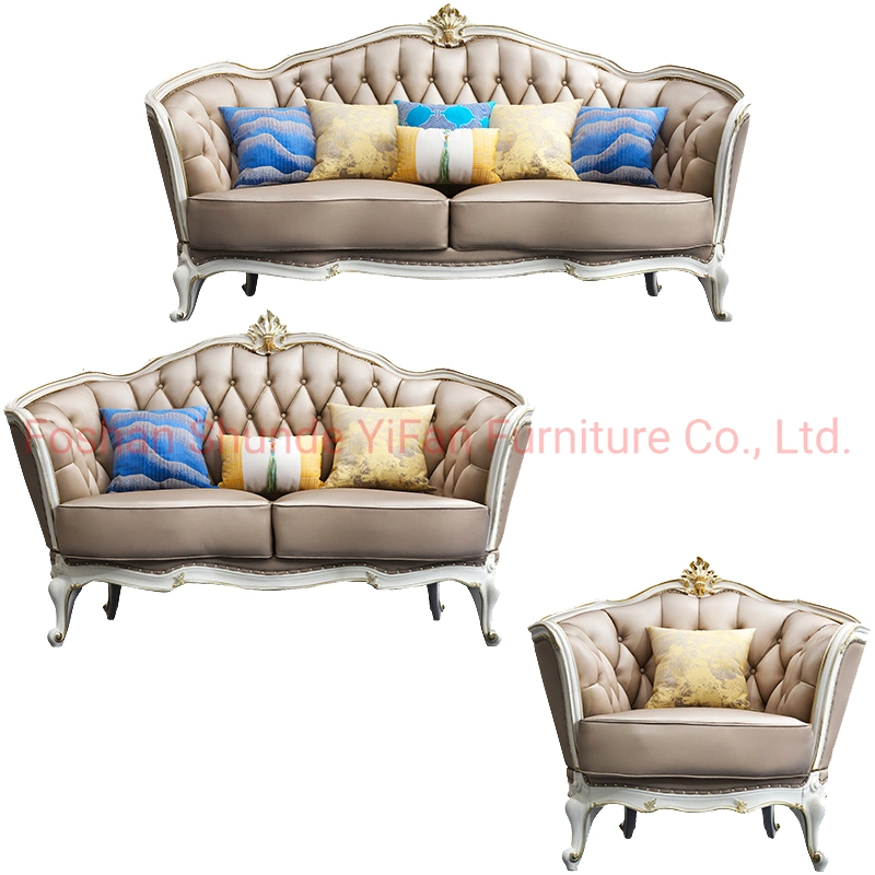 Living Room Furniture Luxury Sofa Set with Coffee Table and TV Stand Cabinet in Optional Couch Seat and Furnitures Color