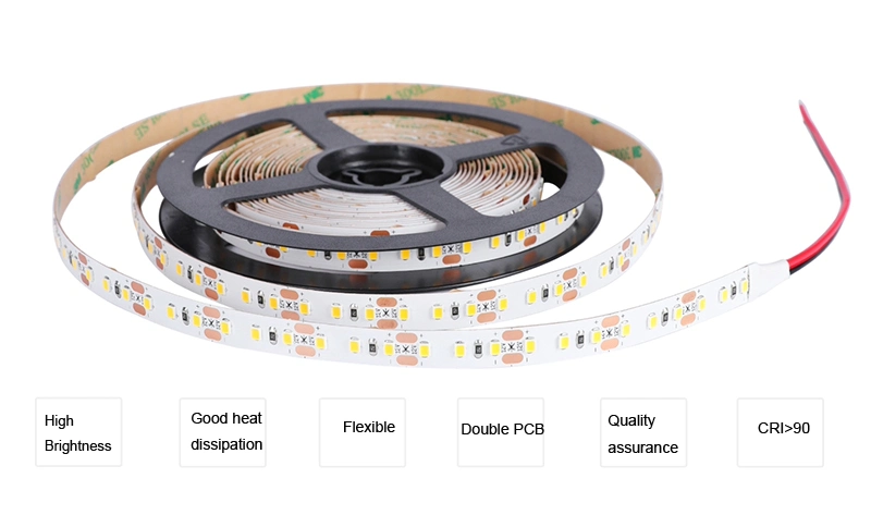 Factory Wholesale IP20 SMD 2835 180LEDs CE TV Backlight Kitchen Under Cabinet Light 12V 24V Flexible LED Strip Light LED Bar Light