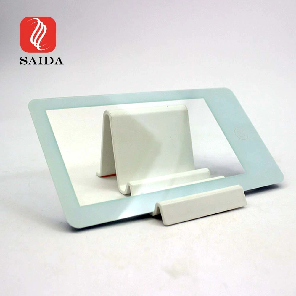 Saida Custom Shape White Painted Scratch Resistant Fingerprint Resistant Cover Glass for Touch Screen Panel