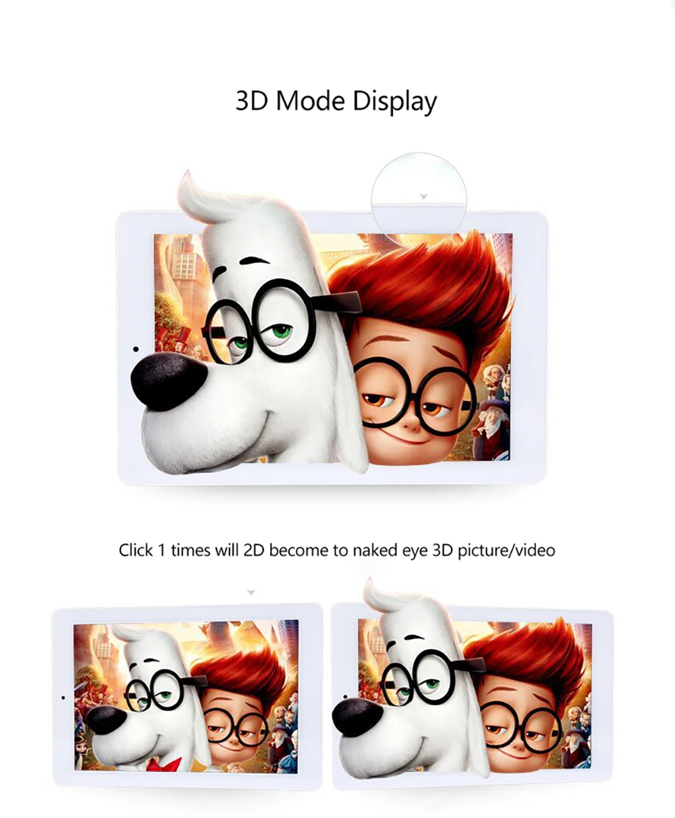 High Quality Autostereoscopy Glasses-Free Naked Eye 3D Tablets