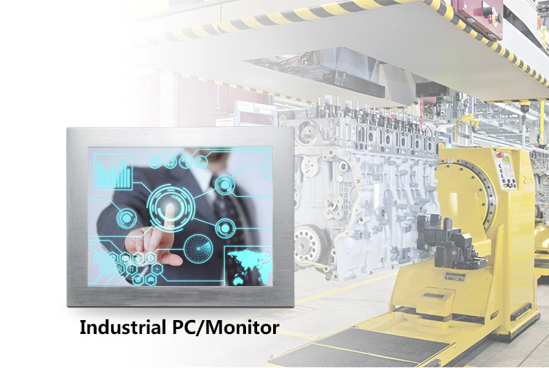 15-Inch Wall Mount Capacitive Touch Screen Panel Display Industrial LCD Monitor GPS Display