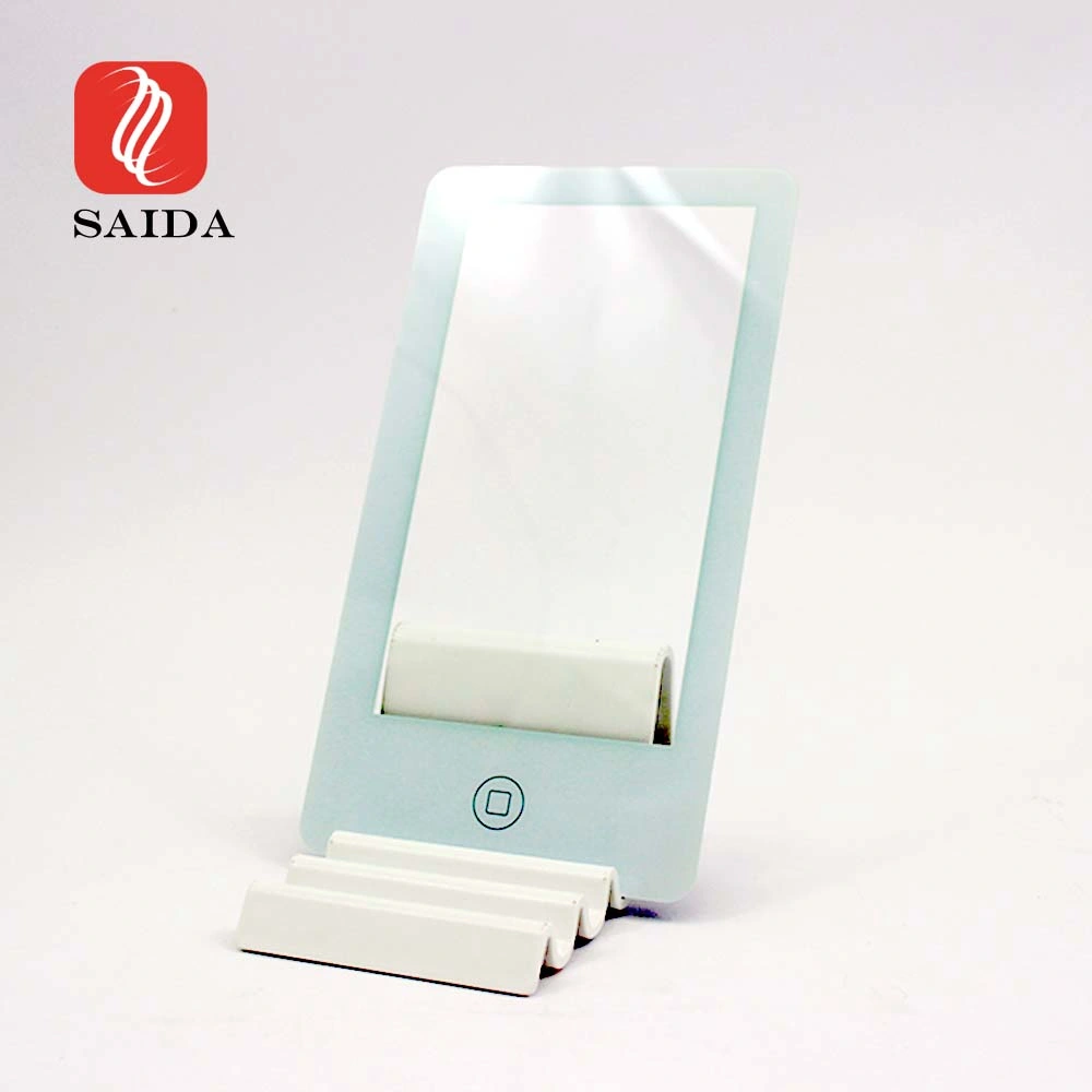 Saida Custom Shape White Painted Scratch Resistant Fingerprint Resistant Cover Glass for Touch Screen Panel