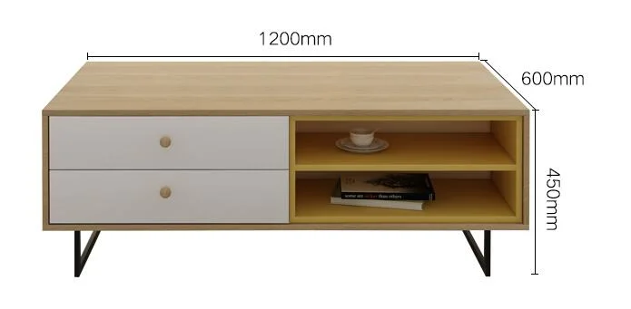 Melamine MDF Wooden Factory Prices Wooden Modern TV Stand and Coffee Table Set