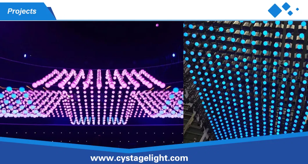 RGB LED Kinetic Ball Light with Lifting 0-12m Height