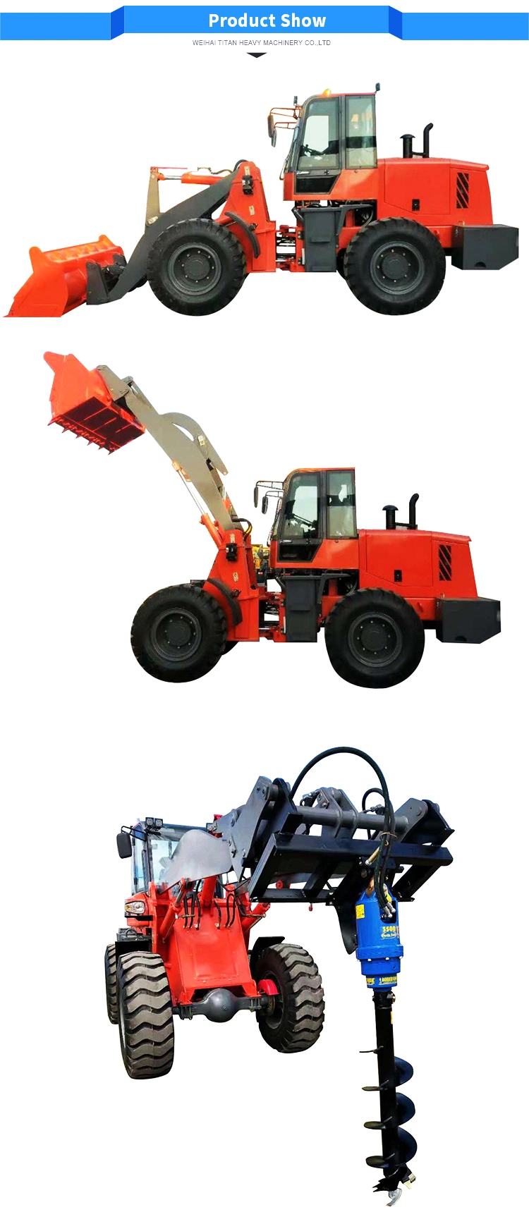 Titan Chinese 2.8 Ton Hot Sale High Quality Good Price Small Front End Wheel Loader