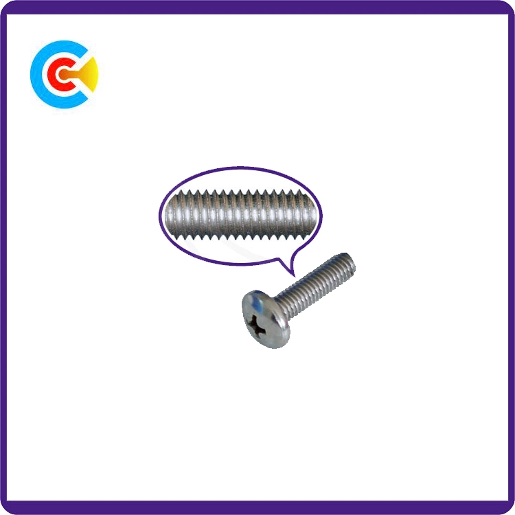 Carbon Steel M12/Galvanized/Custom Cross Pan Head Screw for Furniture/Fitness Equipment