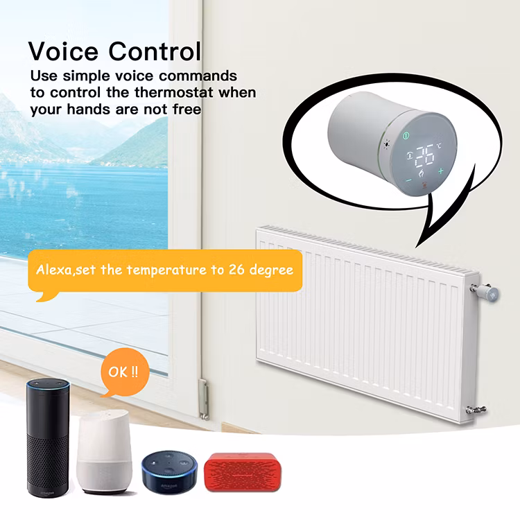 Programmable Smart Tuya WiFi Zigbee Wireless Room Automatic Trv Thermostatic Radiator Valve