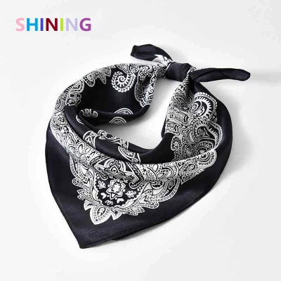 Classic Paisley Printed Kerchief Hiphop Bandana Wrist-Wrap Triangular Trouser Boy Street Dance Head Scarf