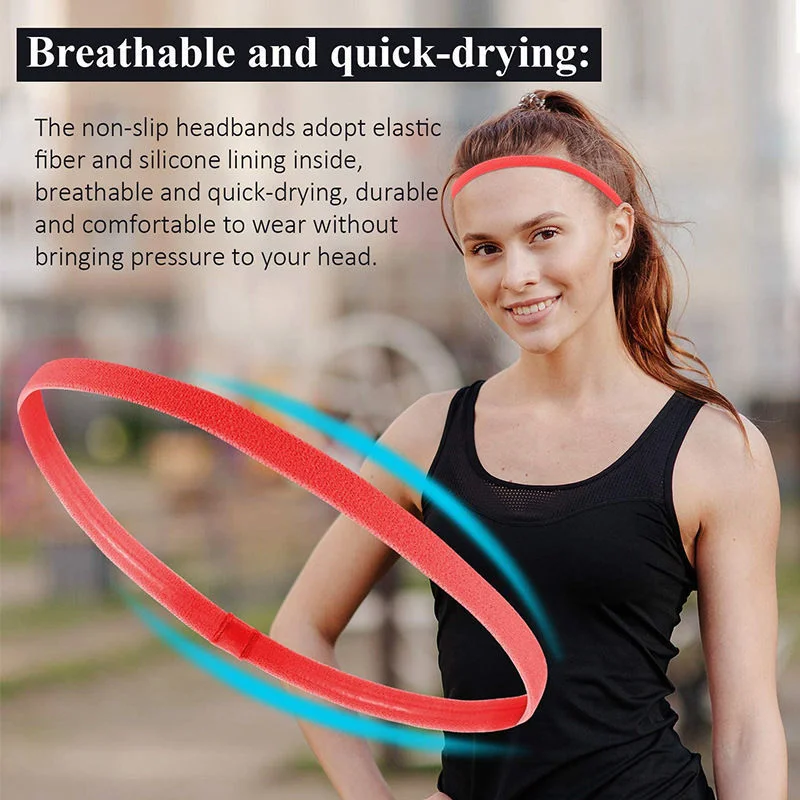 Elastic Headband for Football Yoga Running Biking Sweatband and Anti-Slip