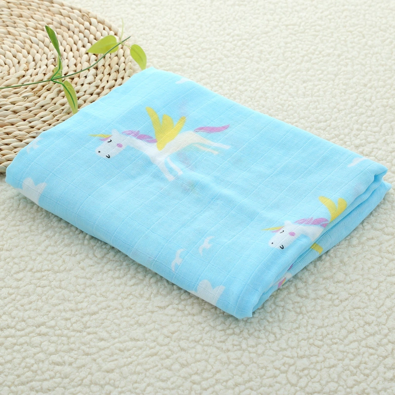 Bamboo Summer Bath Towel 120 X 120cm 2 Layer Muslin Swaddle Blanket Baby Wrap