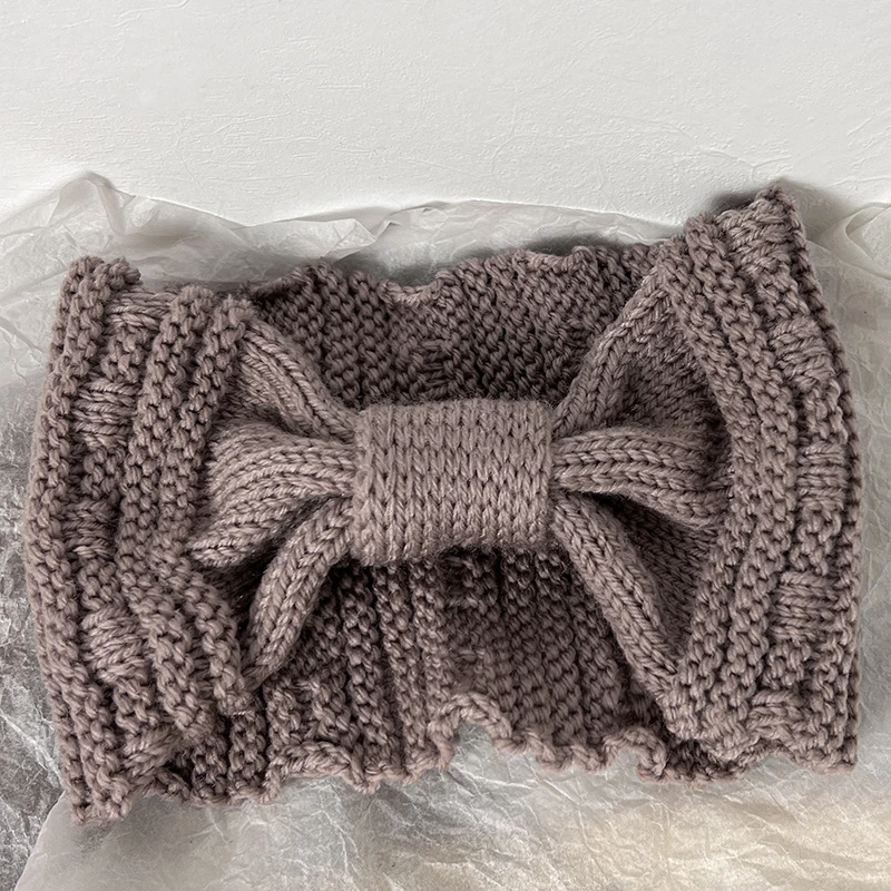 Woolen Hair Band Width Bowknot Headband Headwear