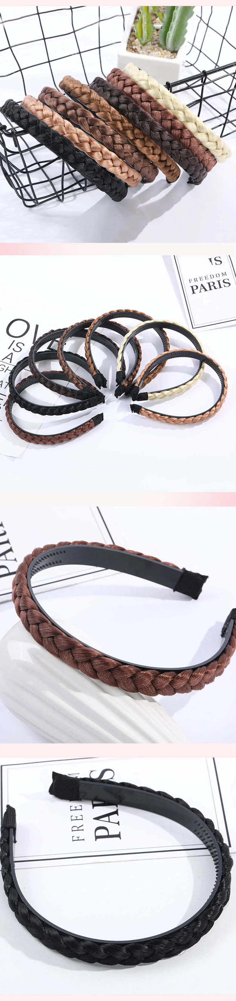 Newest Women Vintage Fashion Headband Twist Braids Hair Band