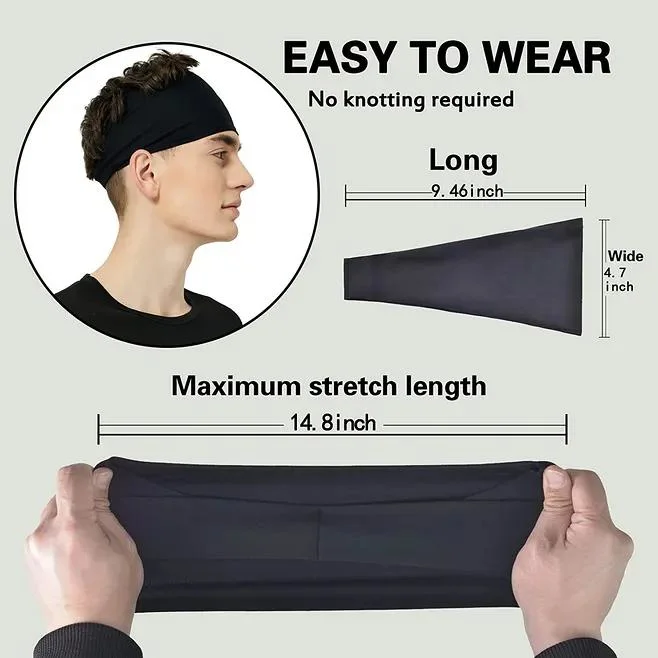 Nylon Outdoor Adjustable Workout Headband Sweatband Headbands for Running Cycling Football Yoga Sports Headbands