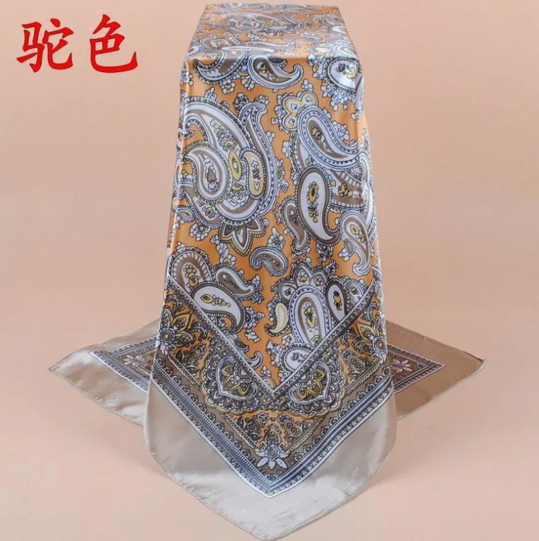 Silk Paisley Bandana Scarf for Women Square Fashion Hair Head Scarf Satin Scarves Silky Neckerchief