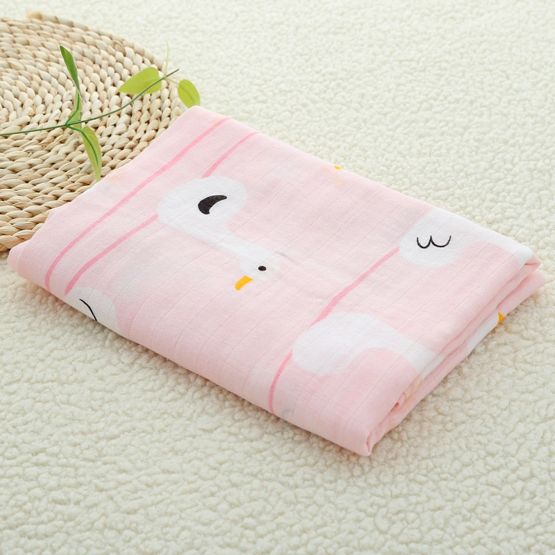 Bamboo Summer Bath Towel 120 X 120cm 2 Layer Muslin Swaddle Blanket Baby Wrap