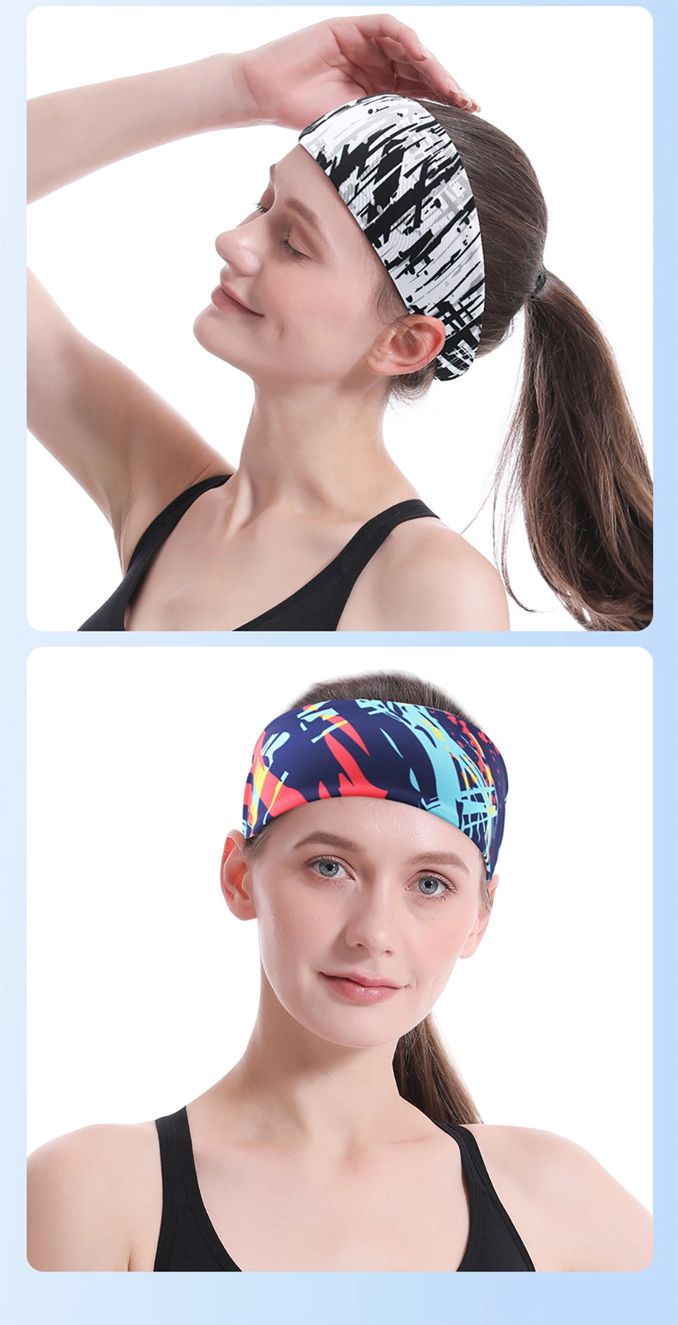 Soft Sweat Wicking Stretchy Workout Headbands for Women Men