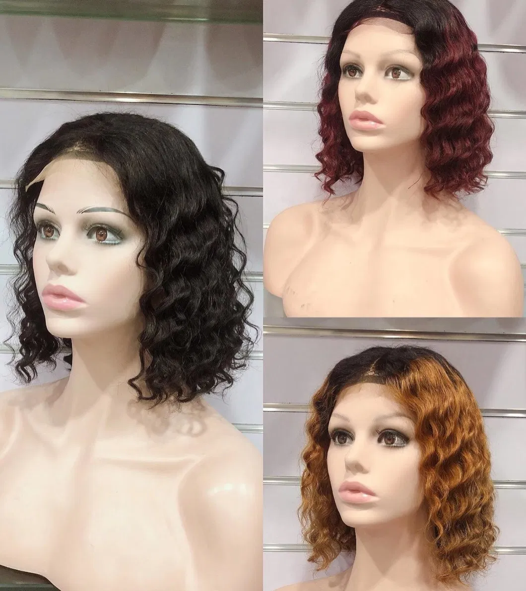 Human Hair Curly Wigs for Black Women Brazilian Virgin Remy Human Hair Headband Wig