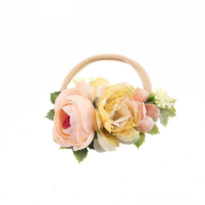 Colorful Simulation Flower Hair Accessories Children&prime; S Hair Hoop Baby Headband