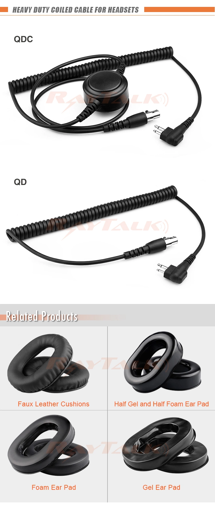 Dual Ear Muff Noise Cancelling Headset for Walkie Talkie