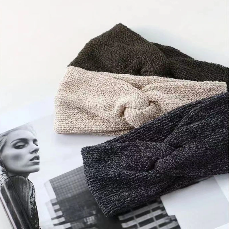 High Quality Cheap Hair Band Custom Ladies Knitted Warm Head Band Winter Elastic Headband for Women