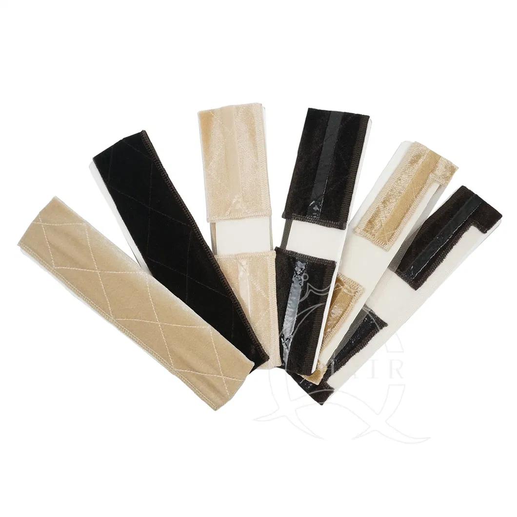 Hair Accessory Non-Slippery Silicone PU Coated Velvet Lace Stretchable Headband for Using Wigs