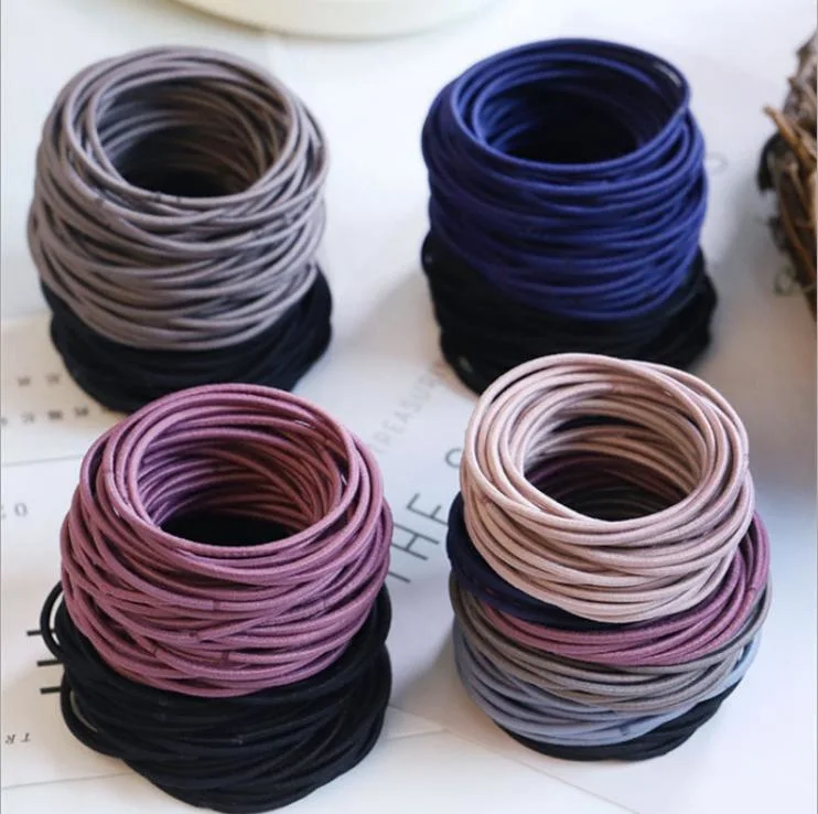 Korean Tiny Sample Pure Color Tie Hair Fancy Popular Elastic Hair Band