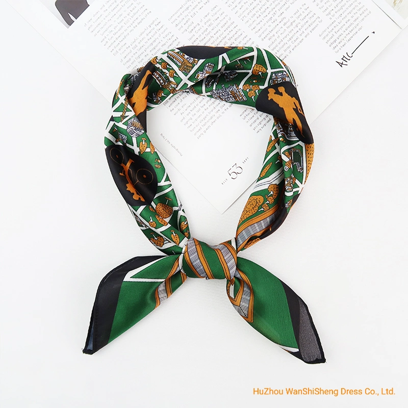 Polyester Stain Bandana Square Head Band Handkerchief Scarf