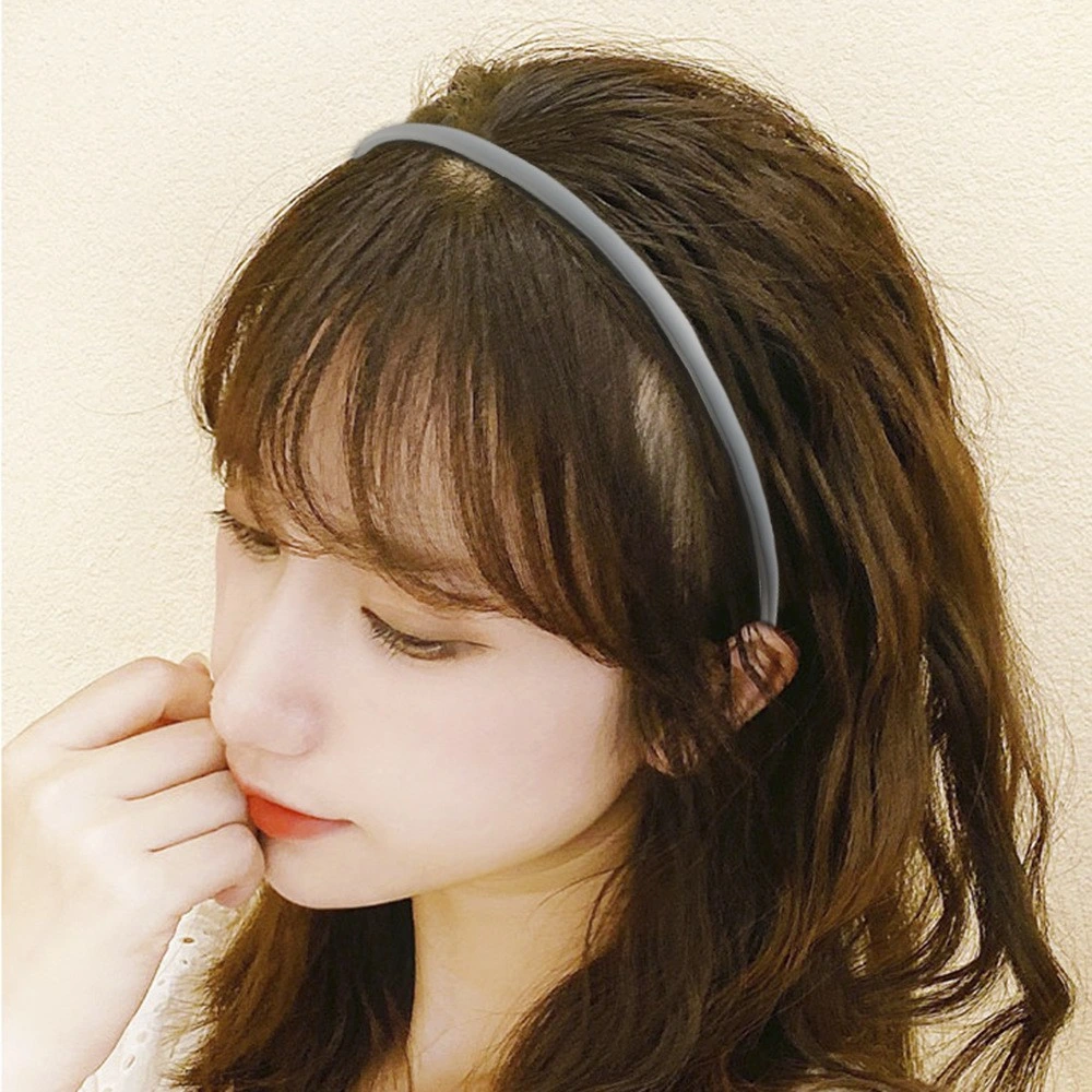 New Popular Frosted Plastic Hairband Simple Women Temperament Headband Anti-Slip with Teeth Wavy Solid Color Hair Accessories