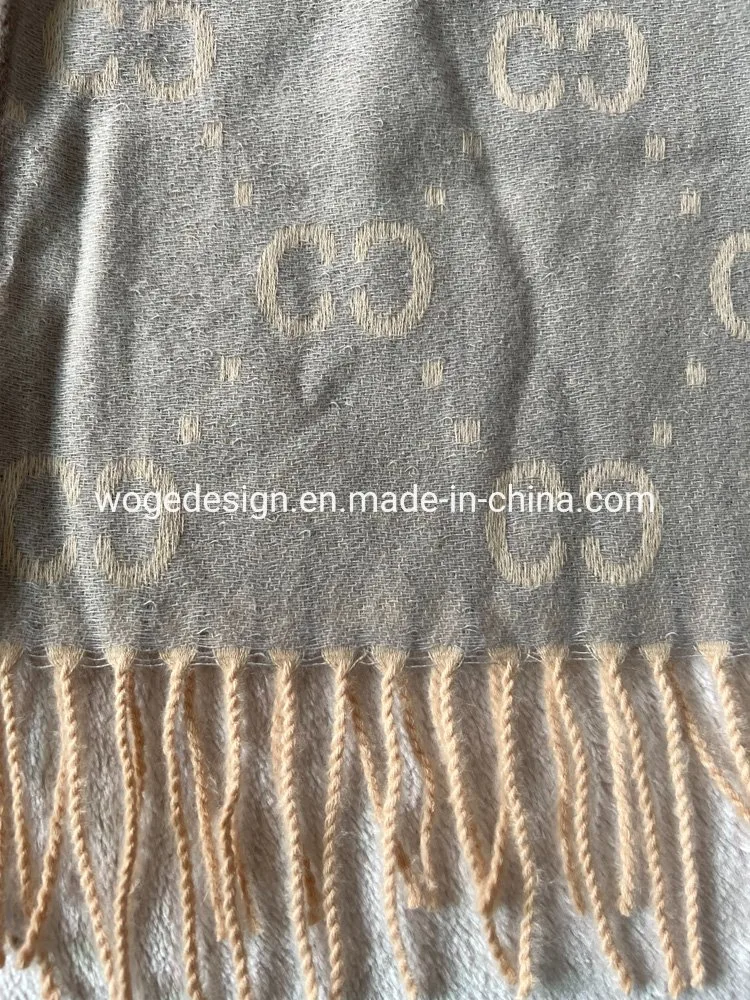 New Designer Winter Feminie Jacquard Star Zigzag Cashmere Muffler