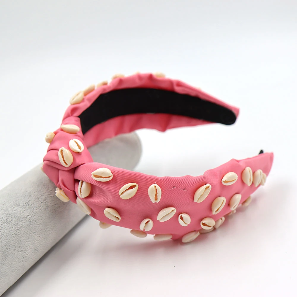 Hot Sells Bling Headband Solid Color Wash Face Makeup Female Headband Women Knotted Headband