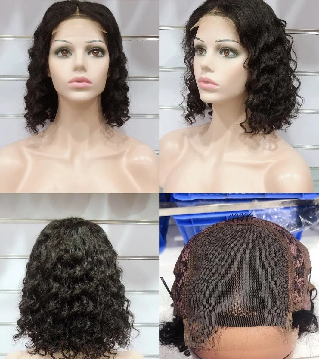 Human Hair Curly Wigs for Black Women Brazilian Virgin Remy Human Hair Headband Wig