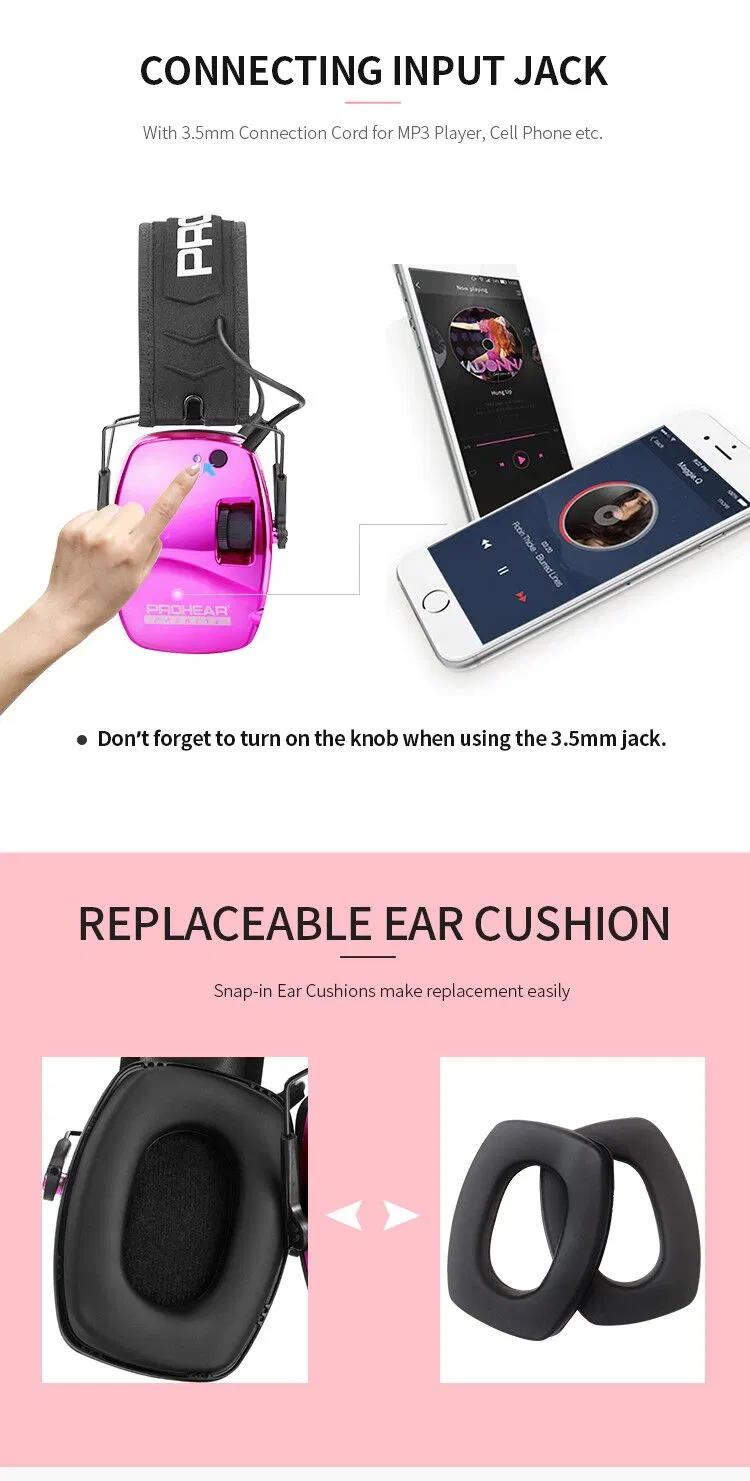 ZH EM030 Factory Supply Noise Cancelling Comfortable Ear Protection Bluetooth Shooting Earmuff Ear Protector Headset Earmuff