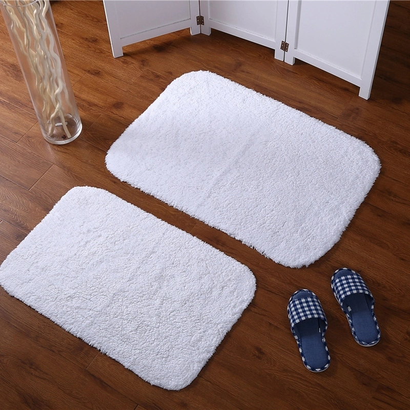 Wholesale Anti Slip Bathroom Set Cotton Terry Towel Bath Mat with Slipper Set for Hotel / Home