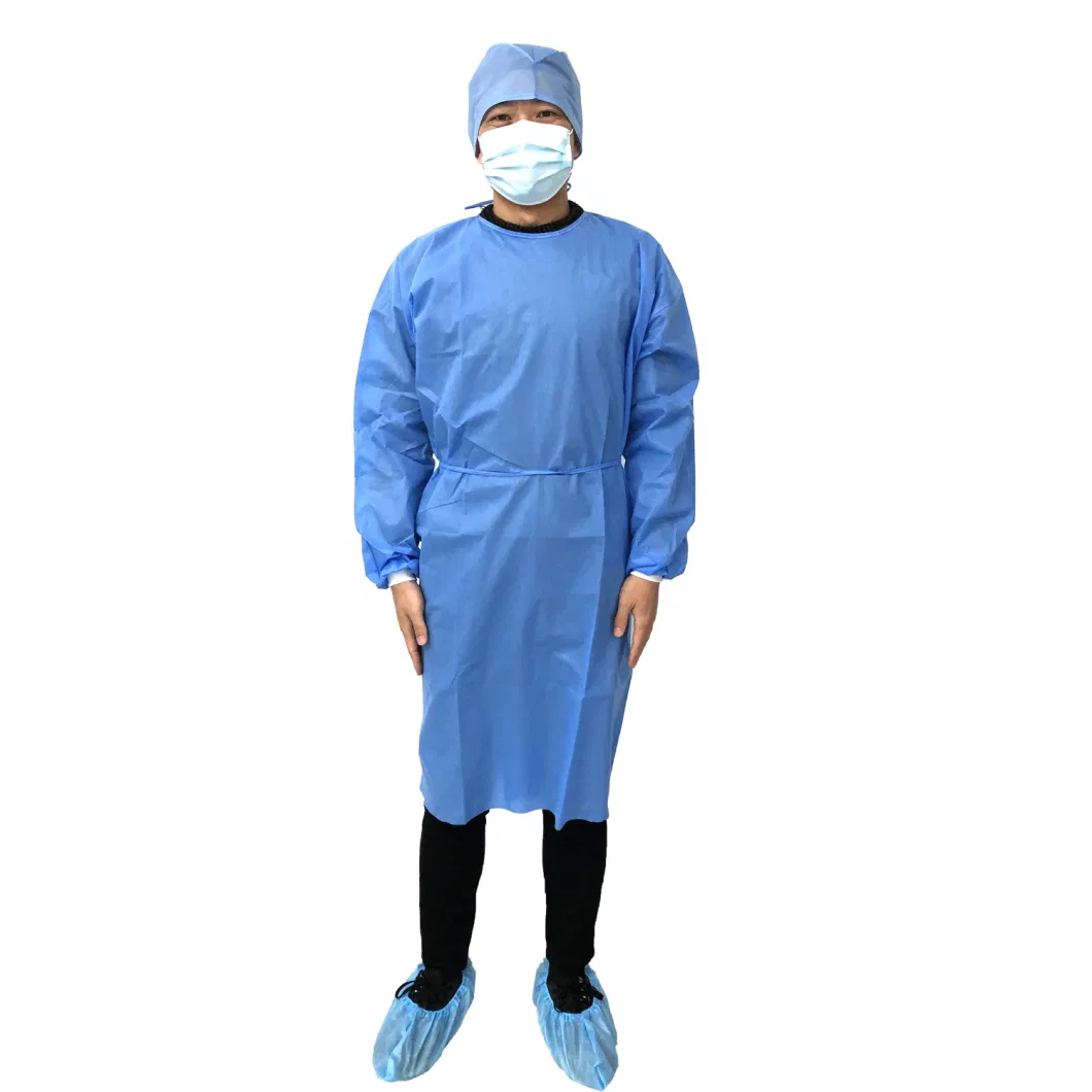 Medical Non Woven Isolation Gowns Disposable Nurse Apron Uniform