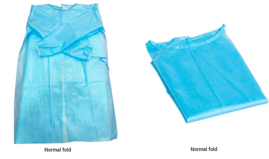 Medical Non Woven Isolation Gowns Disposable Nurse Apron Uniform