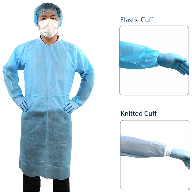 Medical Non Woven Isolation Gowns Disposable Nurse Apron Uniform