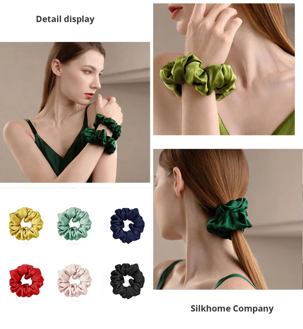 Manufacturer 6A Grade Mulberry Silk Fashion Elastic Silk Headband with Custom Label